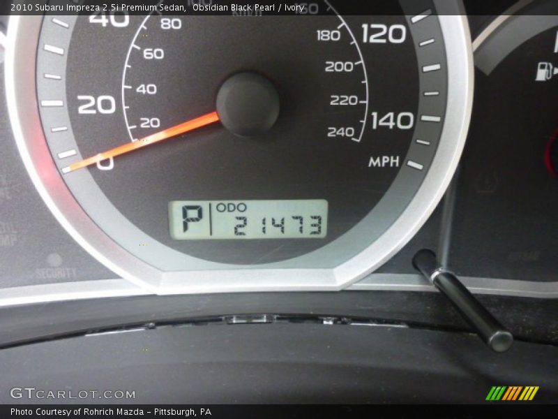 Obsidian Black Pearl / Ivory 2010 Subaru Impreza 2.5i Premium Sedan