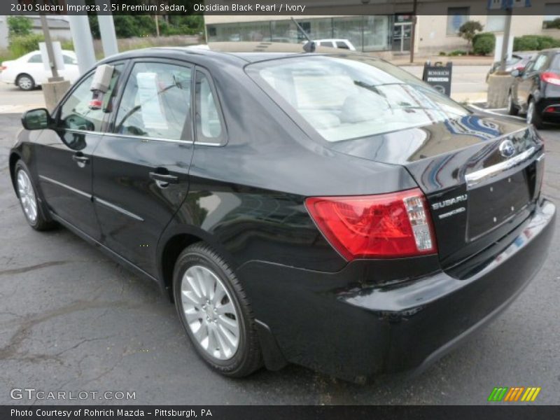 Obsidian Black Pearl / Ivory 2010 Subaru Impreza 2.5i Premium Sedan