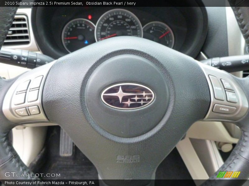 Obsidian Black Pearl / Ivory 2010 Subaru Impreza 2.5i Premium Sedan