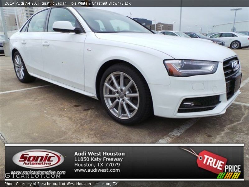 Ibis White / Chestnut Brown/Black 2014 Audi A4 2.0T quattro Sedan