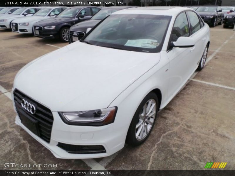 Ibis White / Chestnut Brown/Black 2014 Audi A4 2.0T quattro Sedan