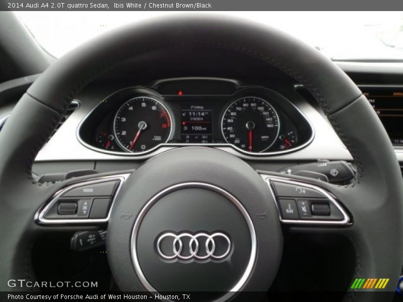 Ibis White / Chestnut Brown/Black 2014 Audi A4 2.0T quattro Sedan