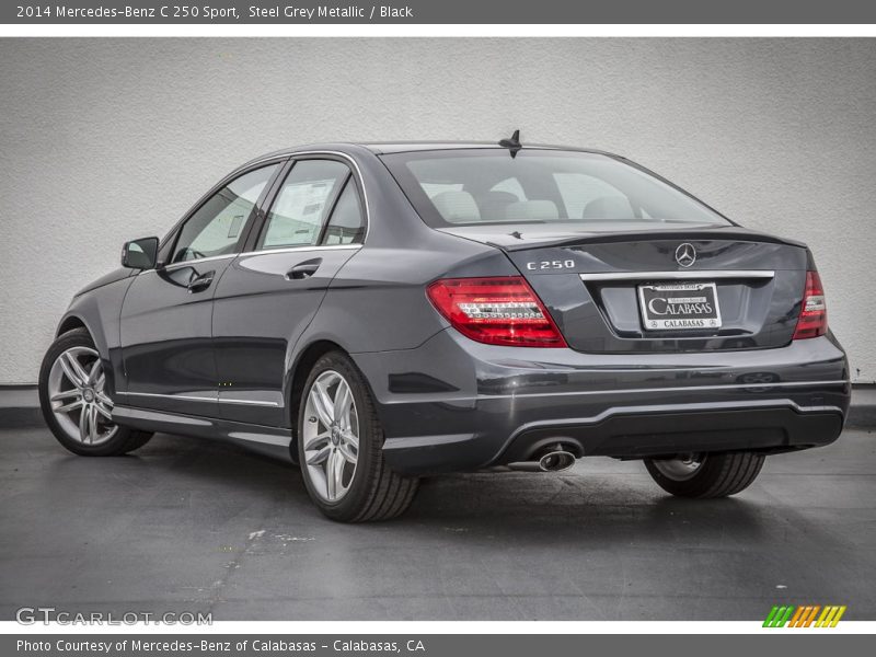 Steel Grey Metallic / Black 2014 Mercedes-Benz C 250 Sport