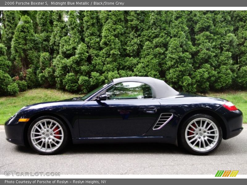 Midnight Blue Metallic / Black/Stone Grey 2006 Porsche Boxster S