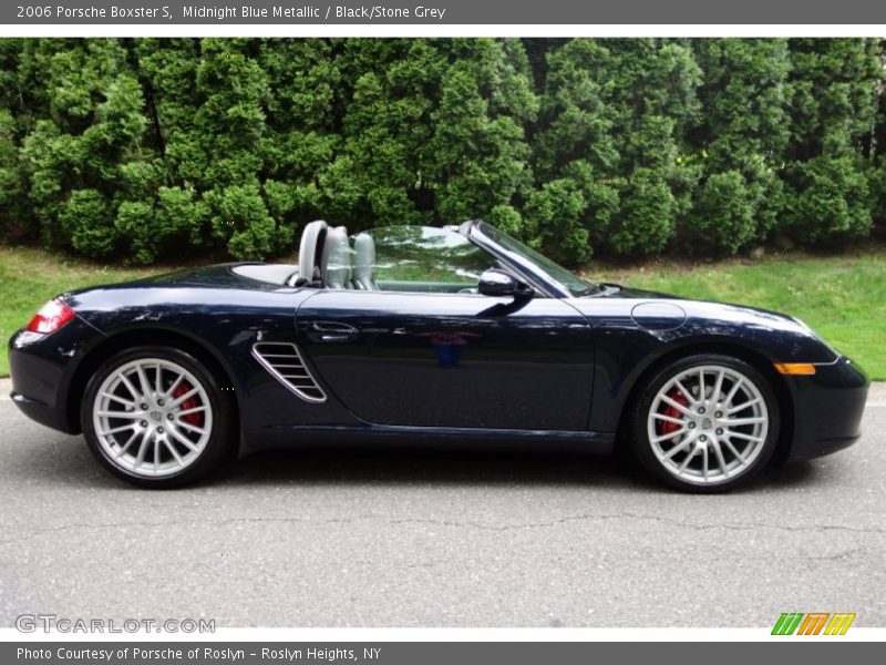 Midnight Blue Metallic / Black/Stone Grey 2006 Porsche Boxster S