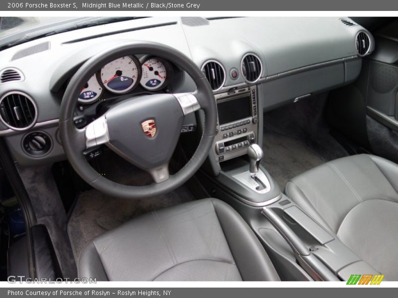 Midnight Blue Metallic / Black/Stone Grey 2006 Porsche Boxster S