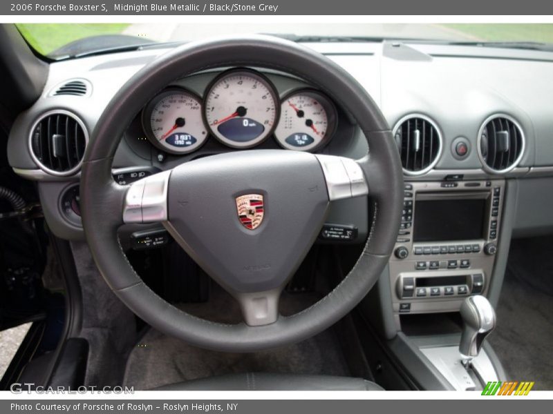 Midnight Blue Metallic / Black/Stone Grey 2006 Porsche Boxster S