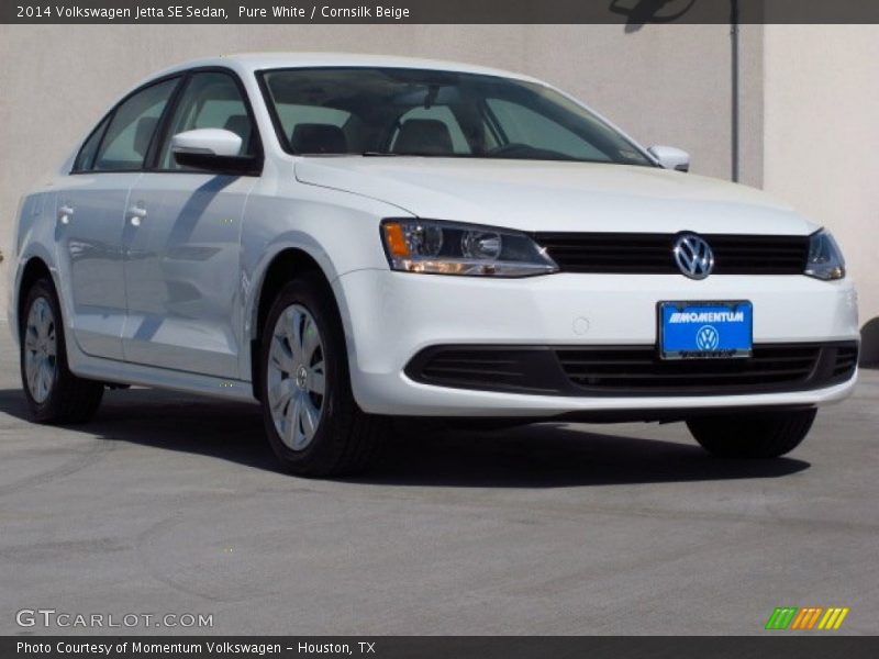 Pure White / Cornsilk Beige 2014 Volkswagen Jetta SE Sedan