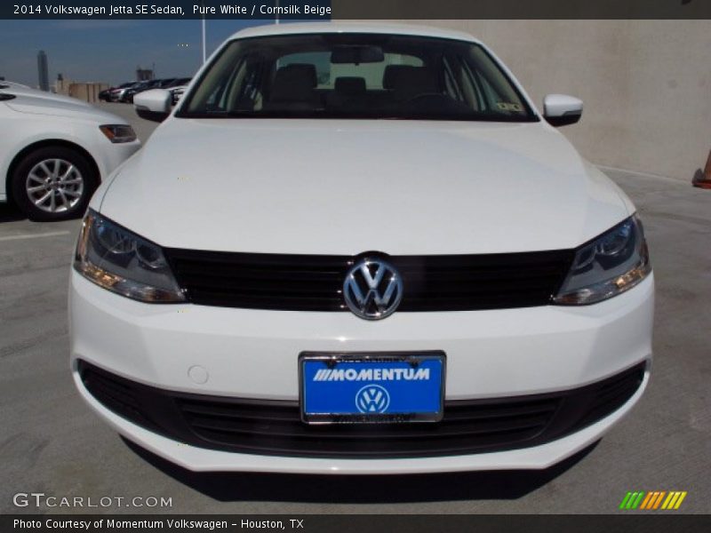 Pure White / Cornsilk Beige 2014 Volkswagen Jetta SE Sedan