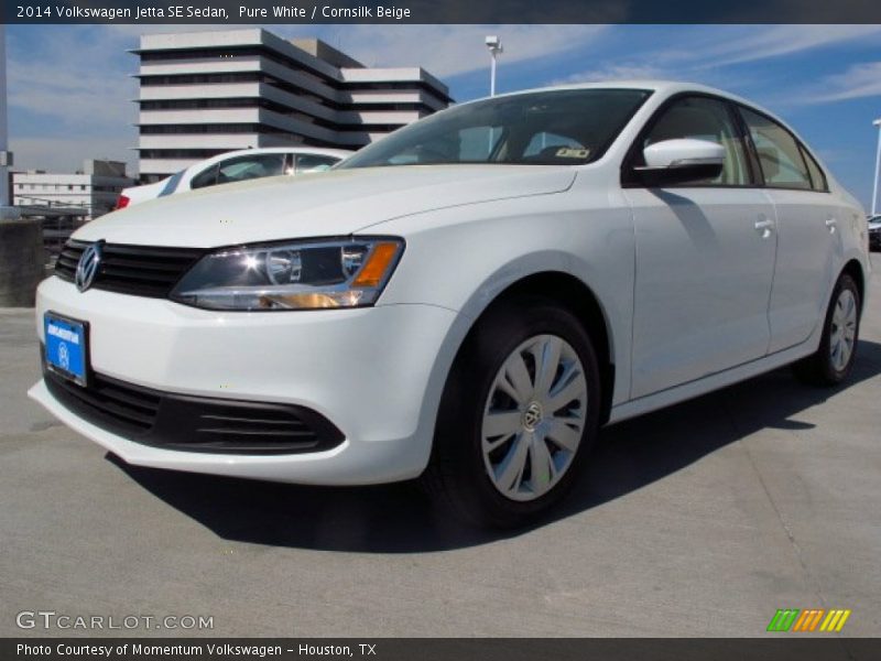 Pure White / Cornsilk Beige 2014 Volkswagen Jetta SE Sedan