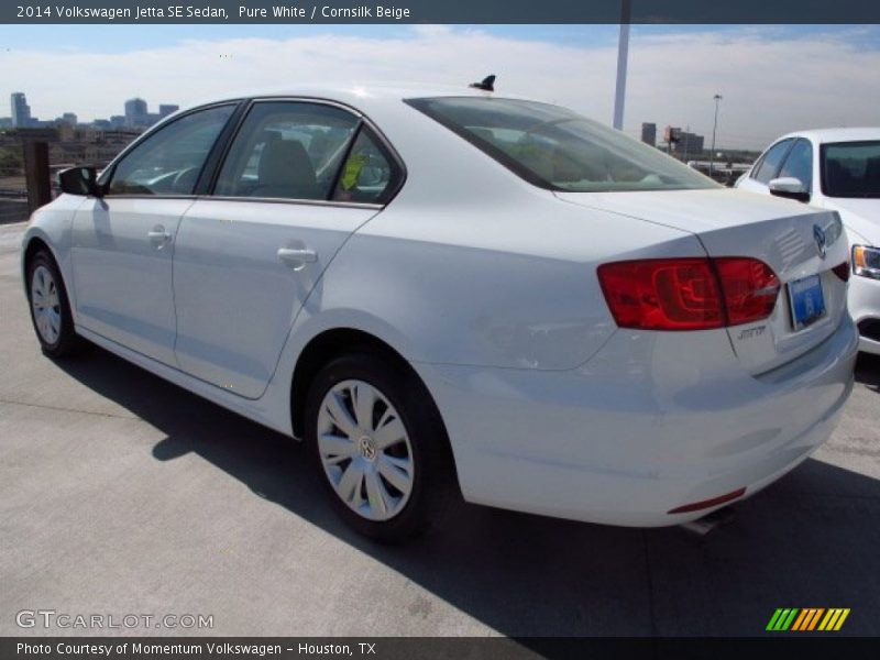 Pure White / Cornsilk Beige 2014 Volkswagen Jetta SE Sedan