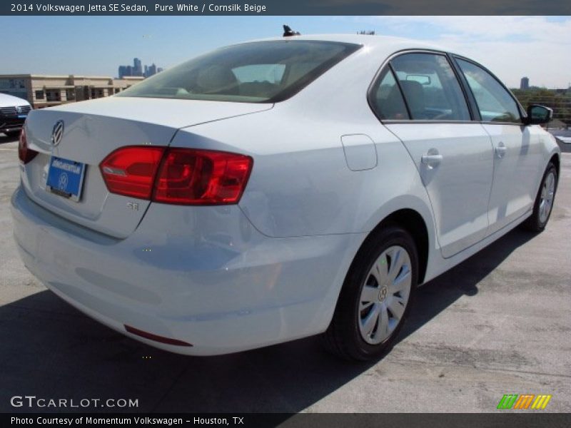 Pure White / Cornsilk Beige 2014 Volkswagen Jetta SE Sedan