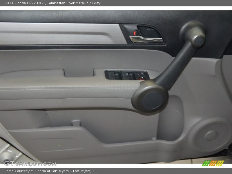 Alabaster Silver Metallic / Gray 2011 Honda CR-V EX-L