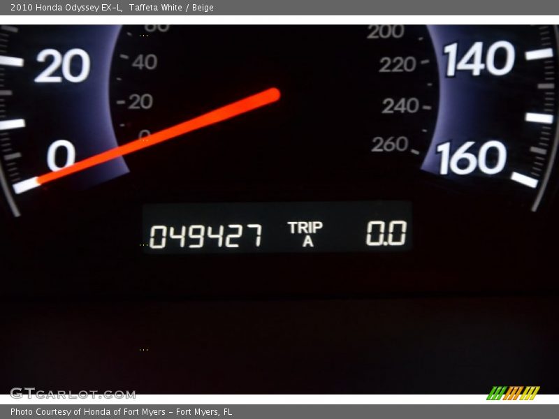 Taffeta White / Beige 2010 Honda Odyssey EX-L