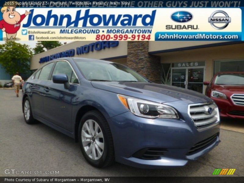 Twilight Blue Metallic / Warm Ivory 2015 Subaru Legacy 2.5i Premium