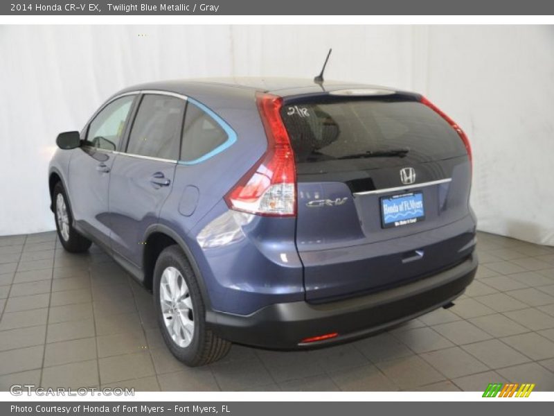 Twilight Blue Metallic / Gray 2014 Honda CR-V EX