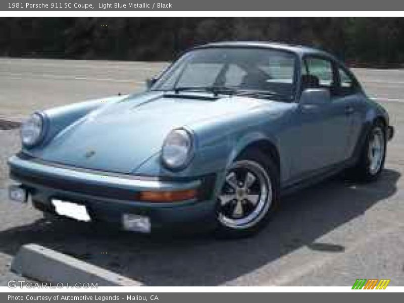 Light Blue Metallic / Black 1981 Porsche 911 SC Coupe