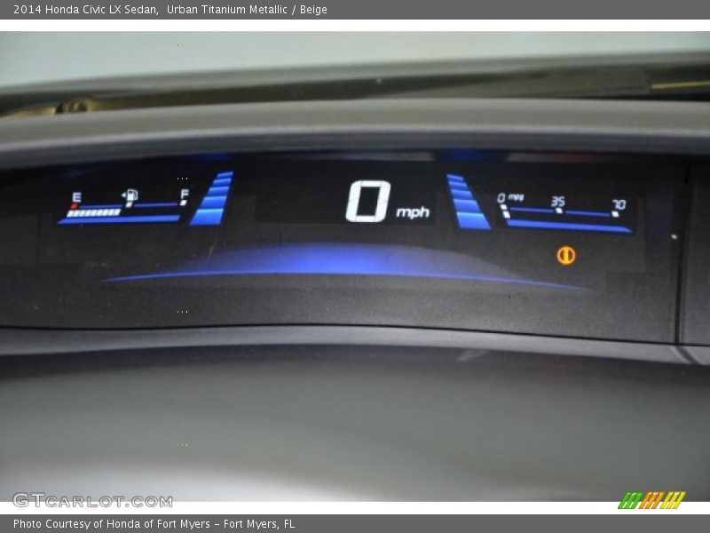 Urban Titanium Metallic / Beige 2014 Honda Civic LX Sedan