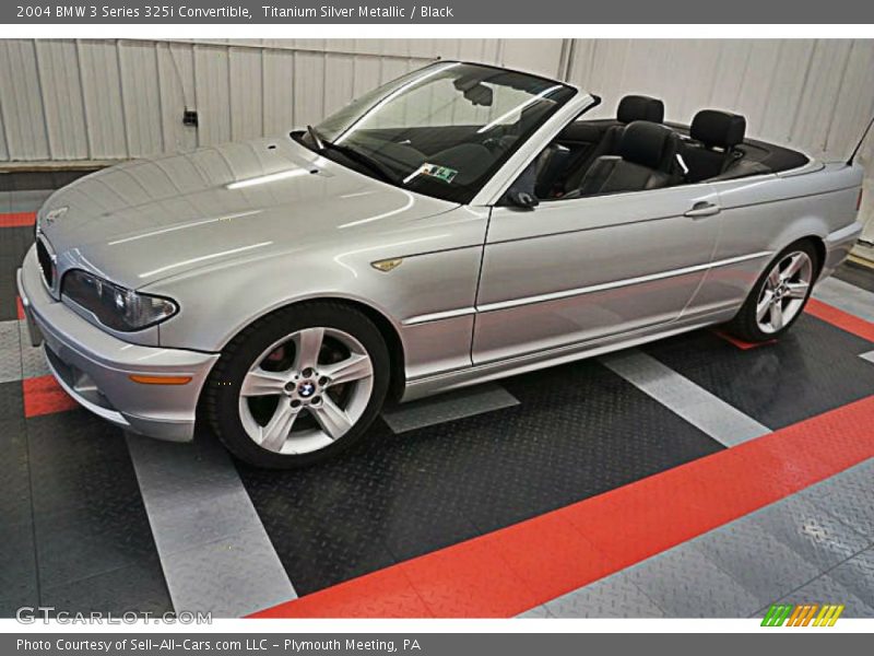 Titanium Silver Metallic / Black 2004 BMW 3 Series 325i Convertible