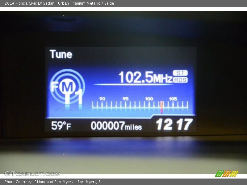 Urban Titanium Metallic / Beige 2014 Honda Civic LX Sedan