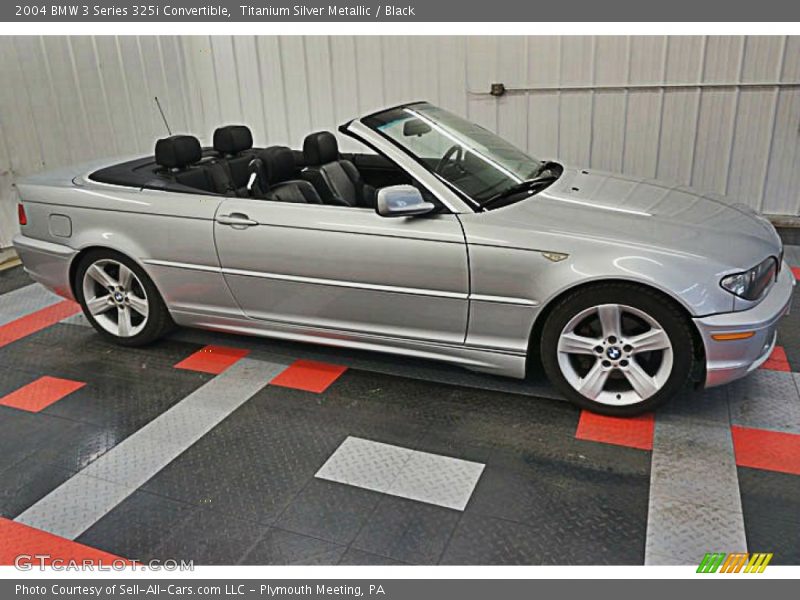 Titanium Silver Metallic / Black 2004 BMW 3 Series 325i Convertible