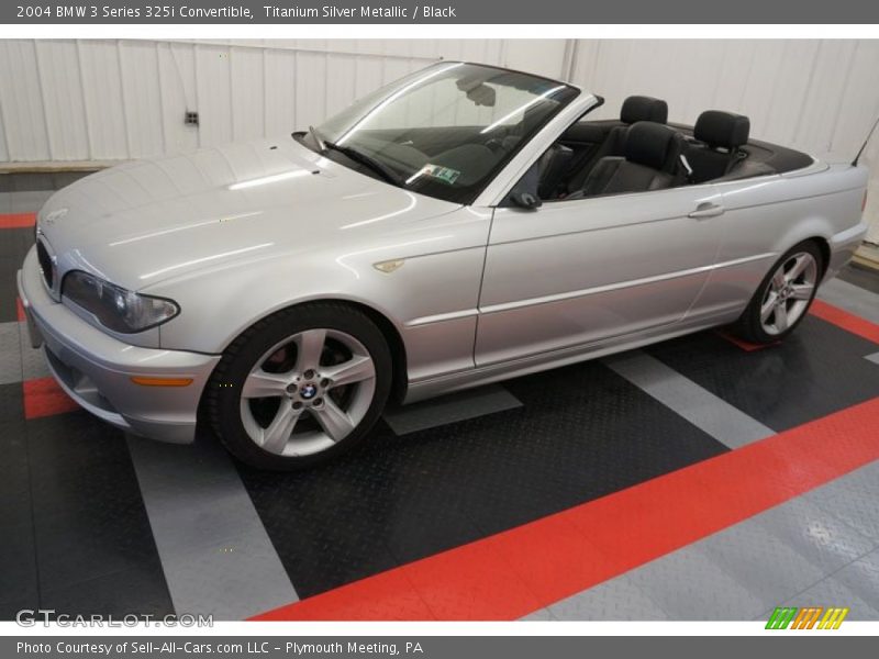 Titanium Silver Metallic / Black 2004 BMW 3 Series 325i Convertible