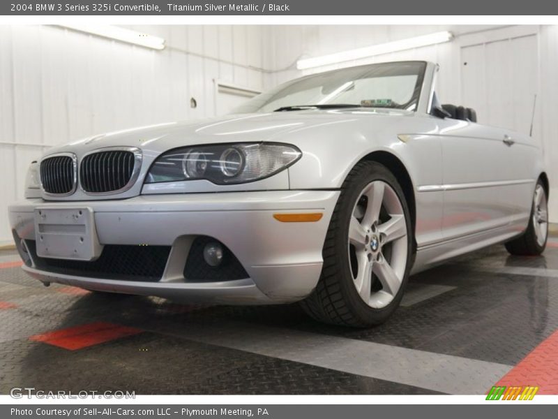 Titanium Silver Metallic / Black 2004 BMW 3 Series 325i Convertible