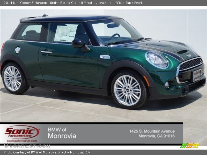 British Racing Green II Metallic / Leatherette/Cloth Black Pearl 2014 Mini Cooper S Hardtop
