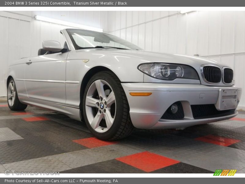Titanium Silver Metallic / Black 2004 BMW 3 Series 325i Convertible