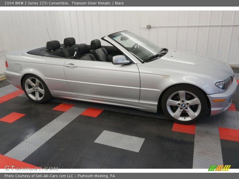 Titanium Silver Metallic / Black 2004 BMW 3 Series 325i Convertible