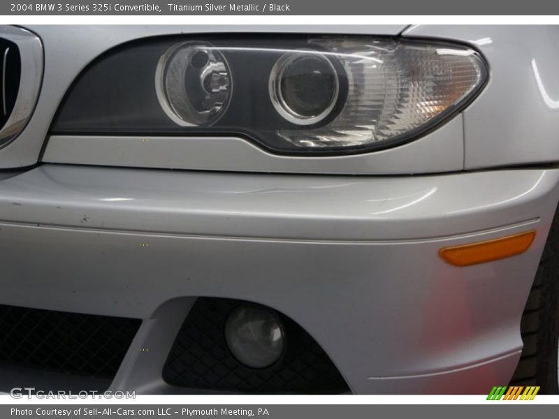 Titanium Silver Metallic / Black 2004 BMW 3 Series 325i Convertible