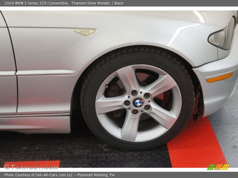 Titanium Silver Metallic / Black 2004 BMW 3 Series 325i Convertible