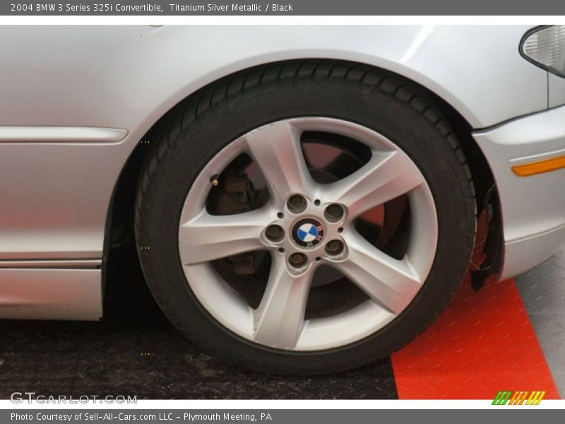 Titanium Silver Metallic / Black 2004 BMW 3 Series 325i Convertible