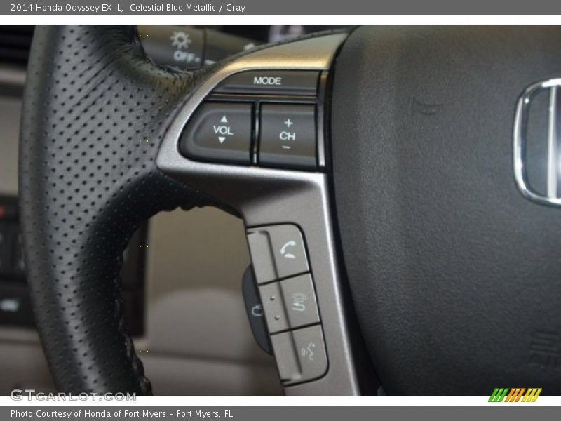 Celestial Blue Metallic / Gray 2014 Honda Odyssey EX-L
