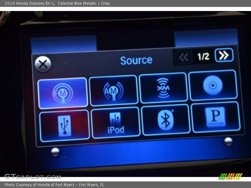 Celestial Blue Metallic / Gray 2014 Honda Odyssey EX-L