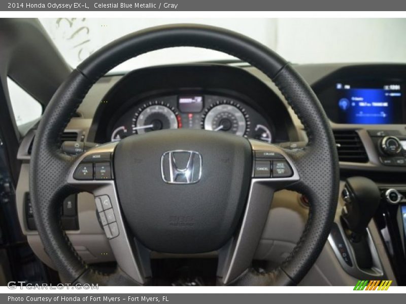 Celestial Blue Metallic / Gray 2014 Honda Odyssey EX-L