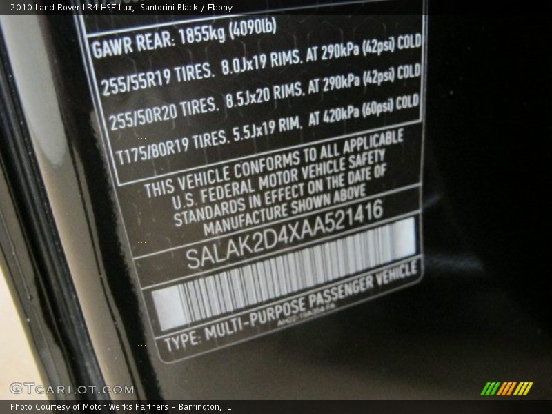 Santorini Black / Ebony 2010 Land Rover LR4 HSE Lux