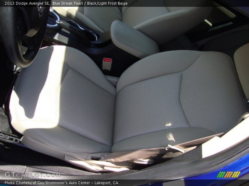 Blue Streak Pearl / Black/Light Frost Beige 2013 Dodge Avenger SE