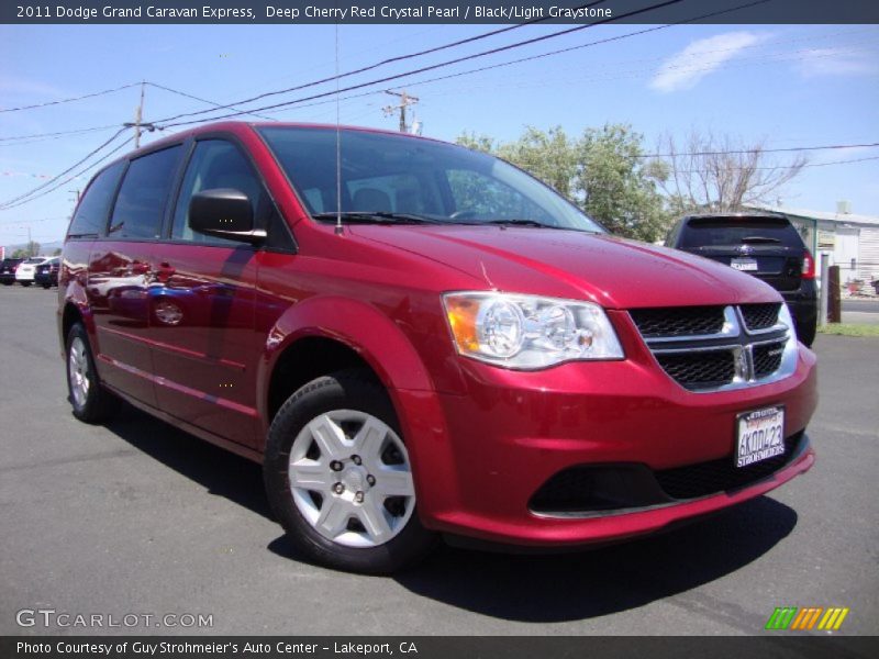 Deep Cherry Red Crystal Pearl / Black/Light Graystone 2011 Dodge Grand Caravan Express