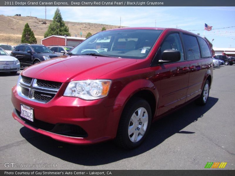 Deep Cherry Red Crystal Pearl / Black/Light Graystone 2011 Dodge Grand Caravan Express