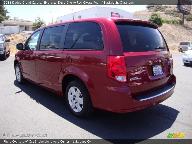 Deep Cherry Red Crystal Pearl / Black/Light Graystone 2011 Dodge Grand Caravan Express