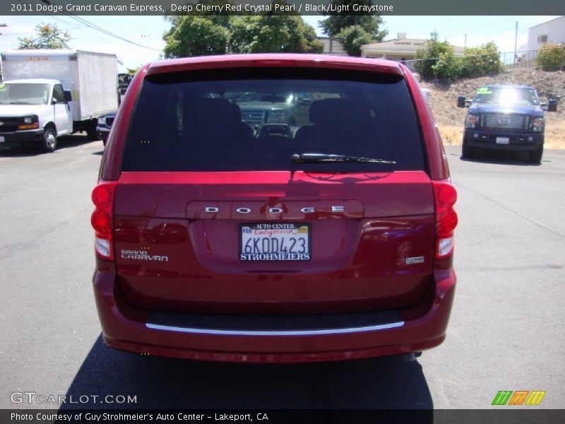 Deep Cherry Red Crystal Pearl / Black/Light Graystone 2011 Dodge Grand Caravan Express