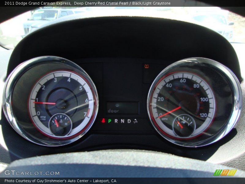 Deep Cherry Red Crystal Pearl / Black/Light Graystone 2011 Dodge Grand Caravan Express