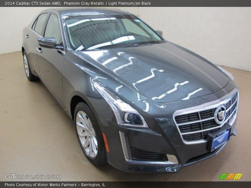 Phantom Gray Metallic / Light Platinum/Jet Black 2014 Cadillac CTS Sedan AWD