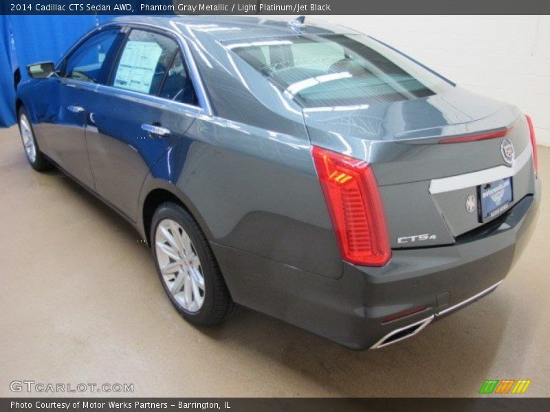 Phantom Gray Metallic / Light Platinum/Jet Black 2014 Cadillac CTS Sedan AWD