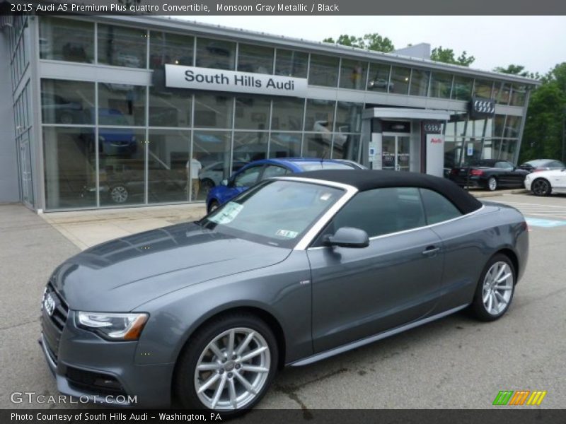 Monsoon Gray Metallic / Black 2015 Audi A5 Premium Plus quattro Convertible