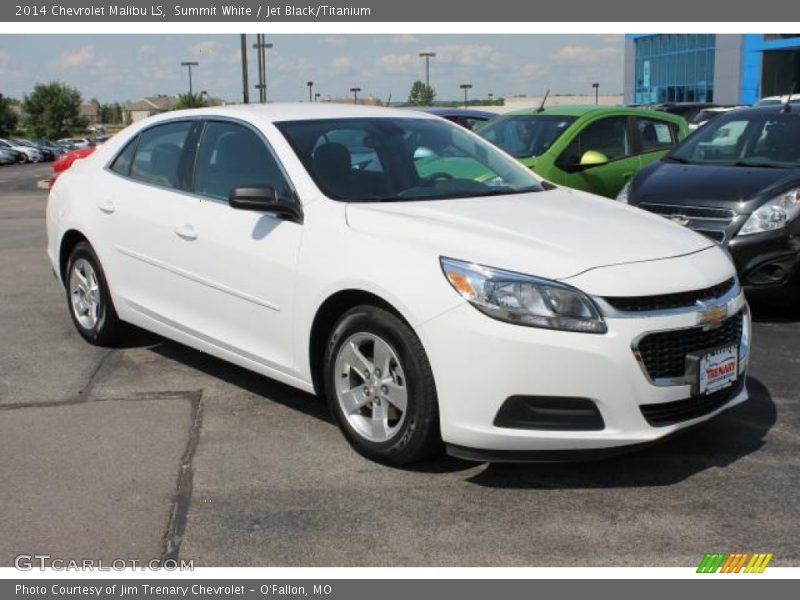 Summit White / Jet Black/Titanium 2014 Chevrolet Malibu LS