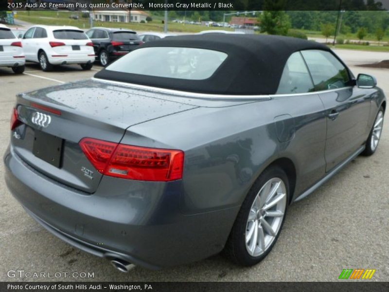 Monsoon Gray Metallic / Black 2015 Audi A5 Premium Plus quattro Convertible