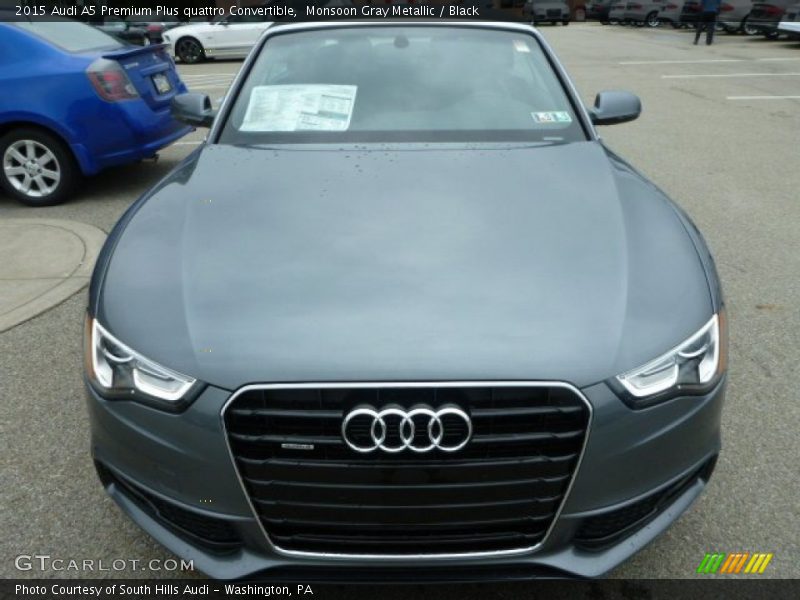 Monsoon Gray Metallic / Black 2015 Audi A5 Premium Plus quattro Convertible
