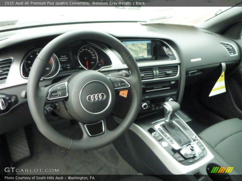 Monsoon Gray Metallic / Black 2015 Audi A5 Premium Plus quattro Convertible